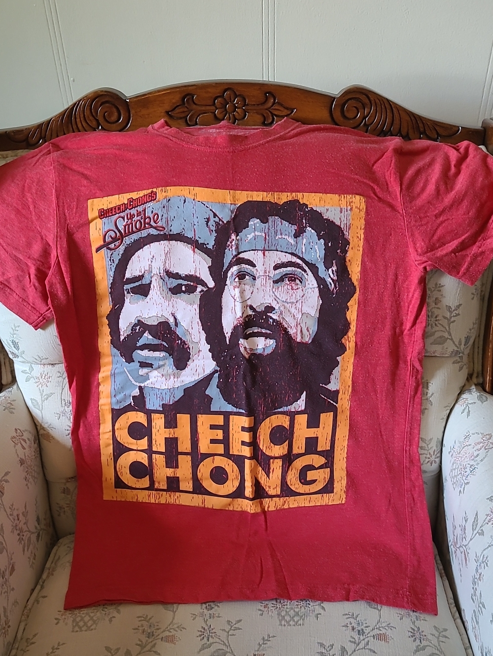 Cheech & Chong "Up In Smoke" Red Graphic T - Shirt